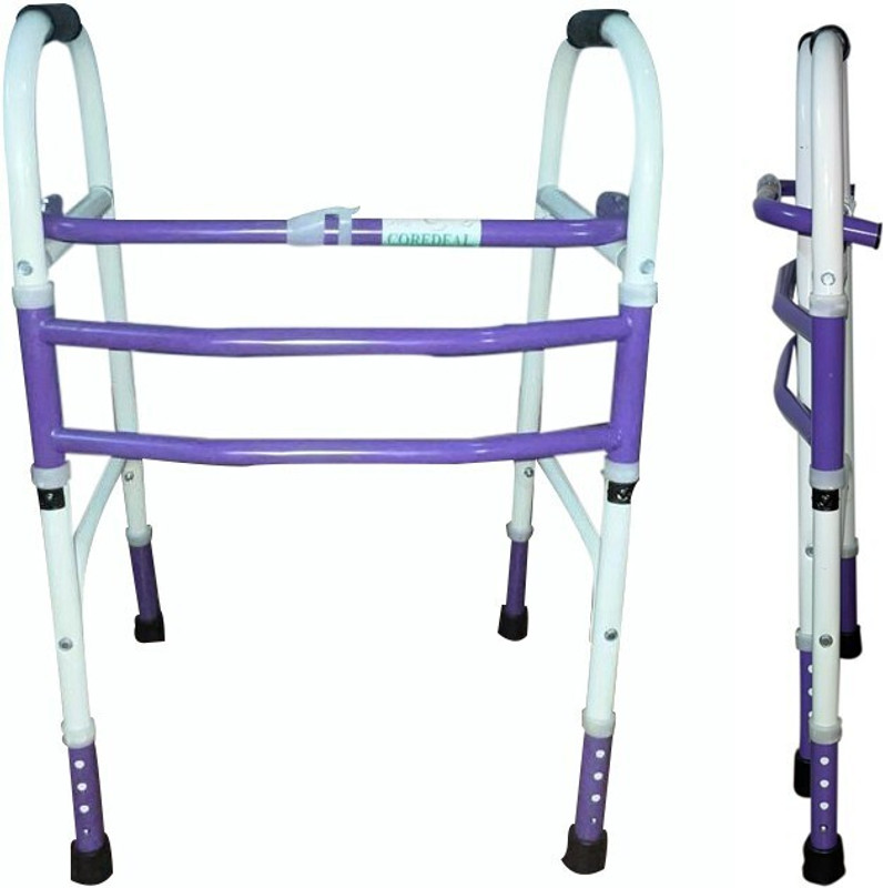 coredeal IMPORTED HEAVY WEIGHT SUPPORTABLE (WHITE PURPLE ) Walking Stick