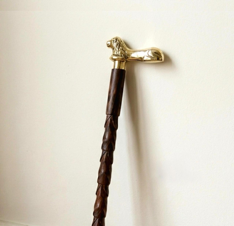 Jjwoodcreation PREMIUM WOODEN WALKING STICK Crafted for a refined grip, . Walking Stick