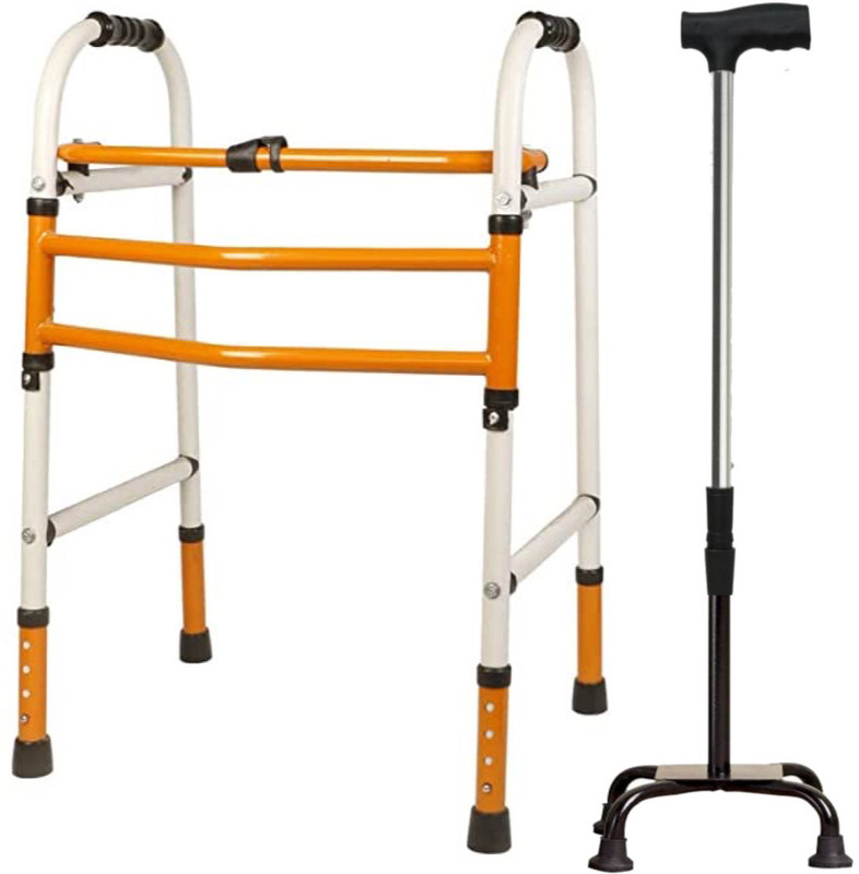 kgn surgical Portable Foldable WS _ Walker for Men Women Adult Patients & Old Age Walking Stick