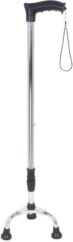 KENKO mobility Black chrome tripod/3 leg height adjustable walking stick ,universal Walking Stick