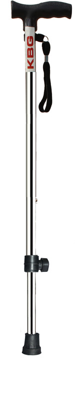 KBG Surgical 1 Leg Chrome With Extra Hand Support Height Adjustable Walking Stick
