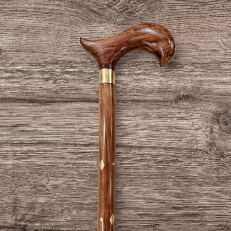 RanaCreation Wooden walking stick in brown color for all people Walking Stick