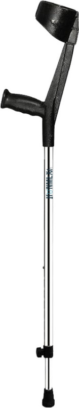RUNMEX Height Adjustable Black Crutch Lightweight & Strong - Walking Stick