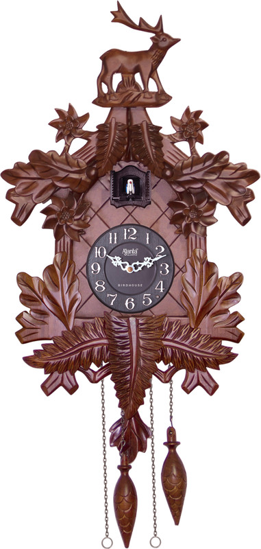 AJANTA Analog 46 cm X 57 cm Wall Clock(Brown, With Glass, Pendulum)