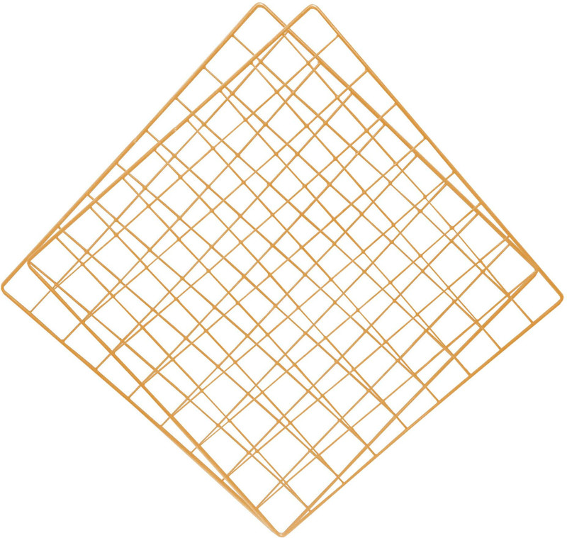 Franklite Photo Grid Frame Wall Wall Storage Display Grid (30X30cm) 12 inch 2pcs (30x30 Cm) Gold(Gold)