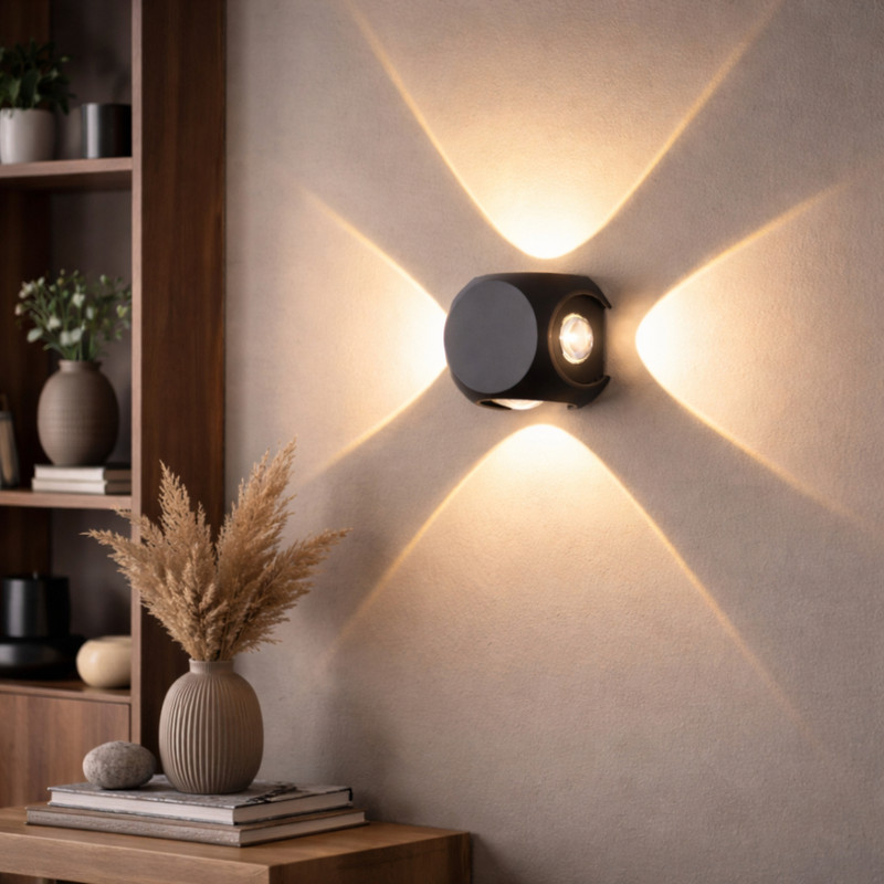 AA Power Uplight Wall Lamp With Bulb