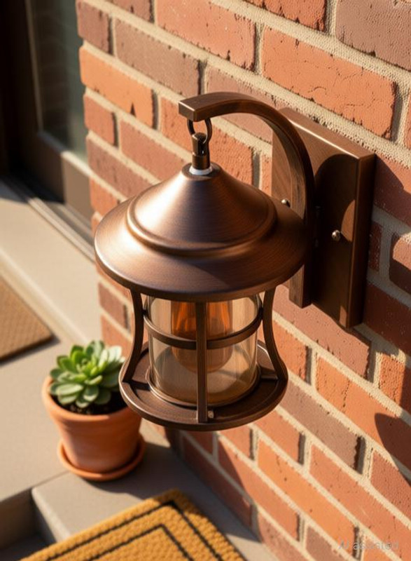 Areezo AR-WL-099COPPER Gold Copper Hanging Lantern(28 cm X 9 cm, Pack of 1)