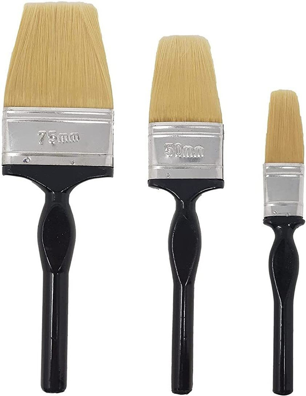 BloomTip Wall Paint Brushes Synthetic Hair (Pack of 3pcs) Synthetic Wall Paint Brush(1 inch, 2 inch, 3 inch Bristle)