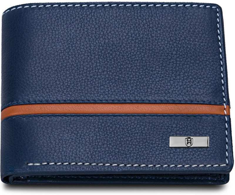 HORNBULL Men Trendy, Casual Blue Genuine Leather Wallet(6 Card Slots)