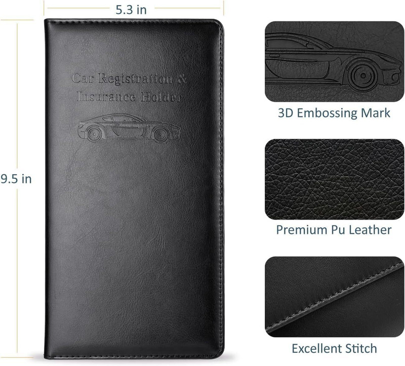 DD TREDS Car Document Organizer – Black(Black)