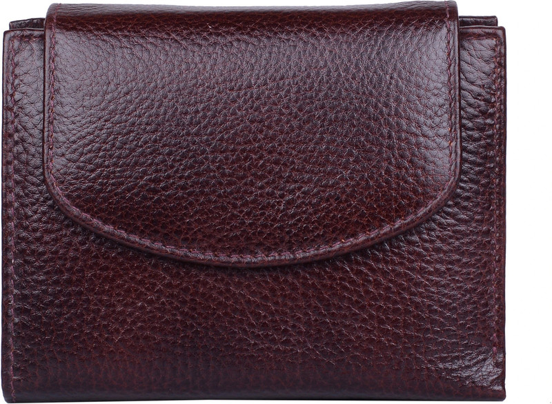 Leatherstile Women Trendy Brown Genuine Leather Wallet(9 Card Slots)