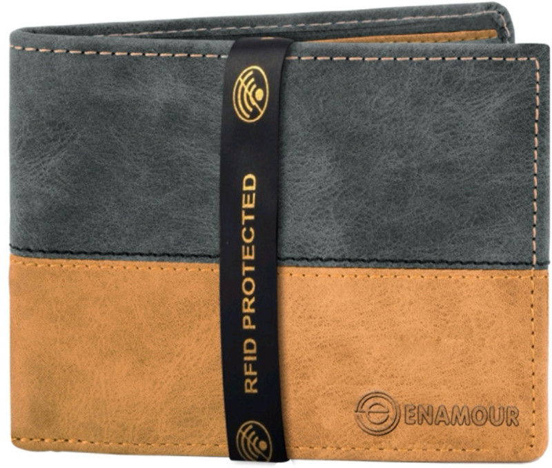 TAQWA Men Casual Tan Genuine Leather, Artificial Leather Wallet(12 Card Slots)
