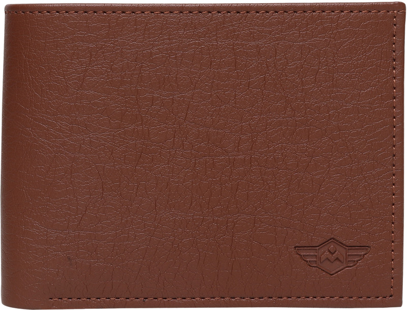 LOOPA Men Formal Tan Artificial Leather Wallet(9 Card Slots)