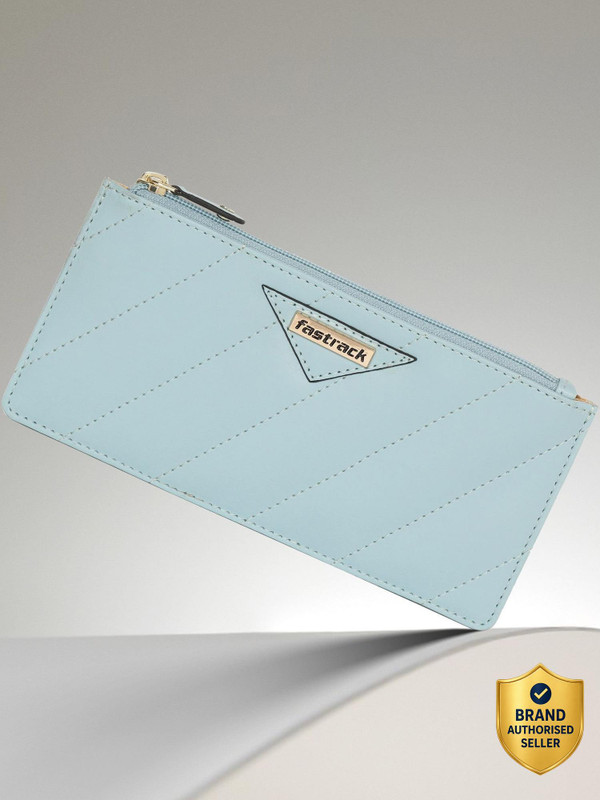 Fastrack Women Casual Blue Artificial Leather Wrist Wallet(1 Card Slot)