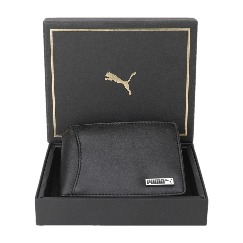 PUMA Men & Women Casual Black Artificial Leather Wallet(6 Card Slots)