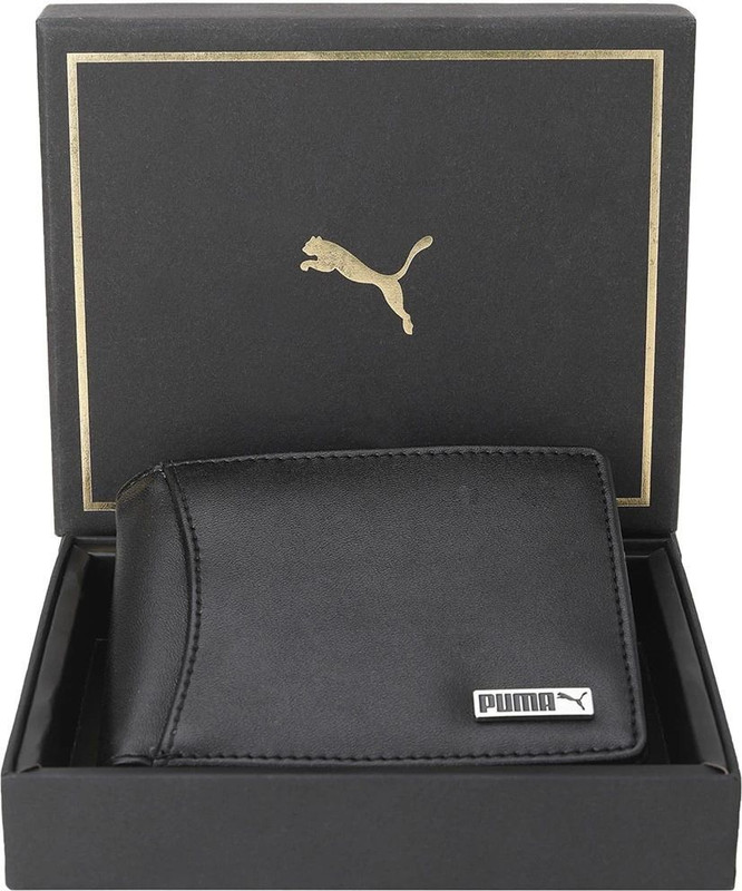 PUMA Men & Women Casual Black Artificial Leather Wallet(6 Card Slots)