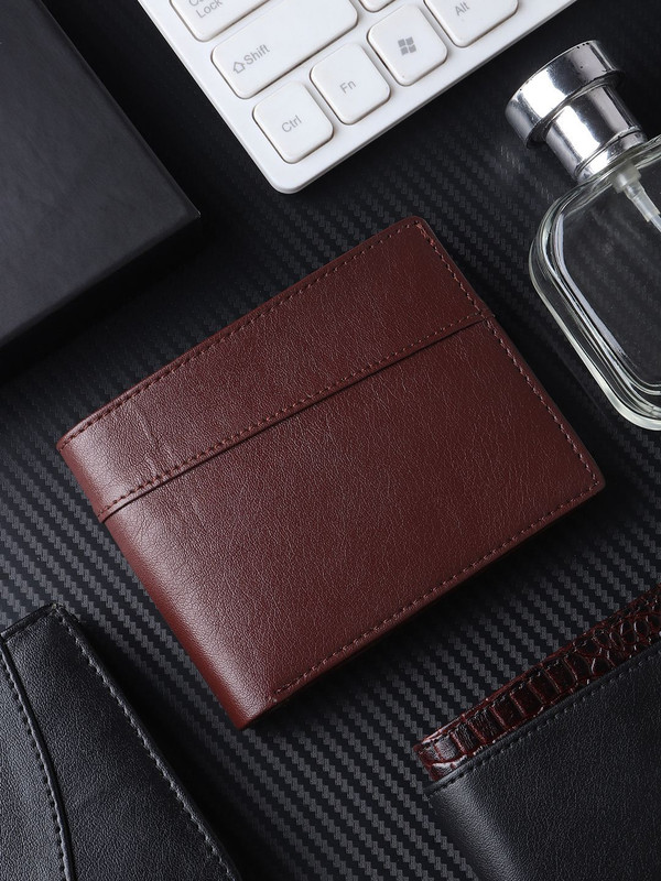 Fashionhub Men Casual Beige Artificial Leather Wallet(6 Card Slots)