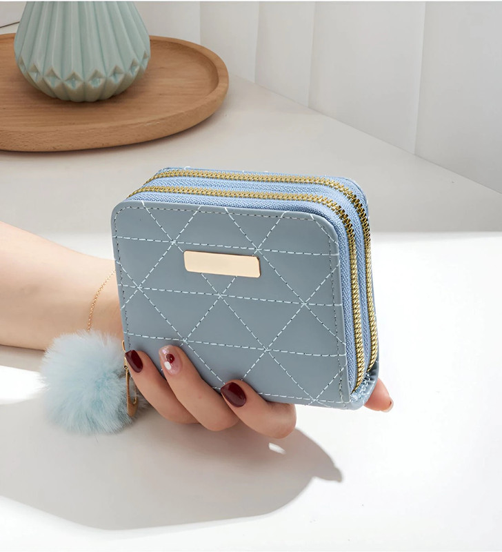 SYGA Girls Casual, Formal Blue Artificial Leather Wallet(2 Card Slots)