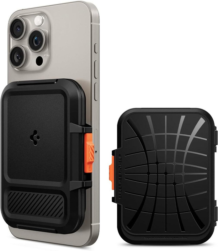 Spigen Men & Women Black Plastic Card Holder