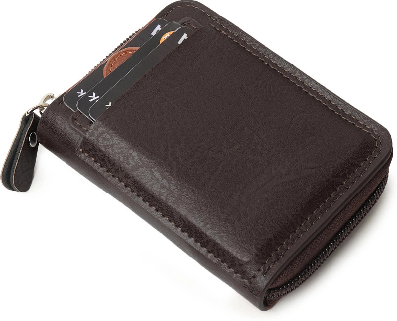 STARFUN Men & Women Casual, Travel, Trendy, Formal Brown Artificial Leather Wallet(1 Card Slot)