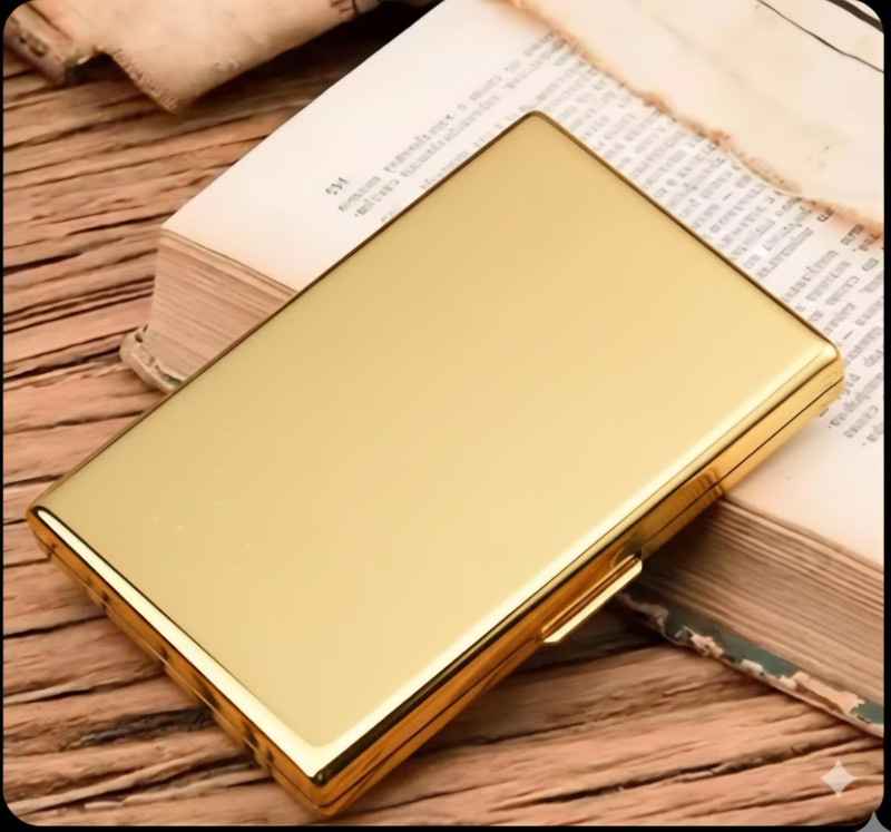 QUIFF Men & Women Trendy Gold Aluminium Document Holder(6 Card Slots)
