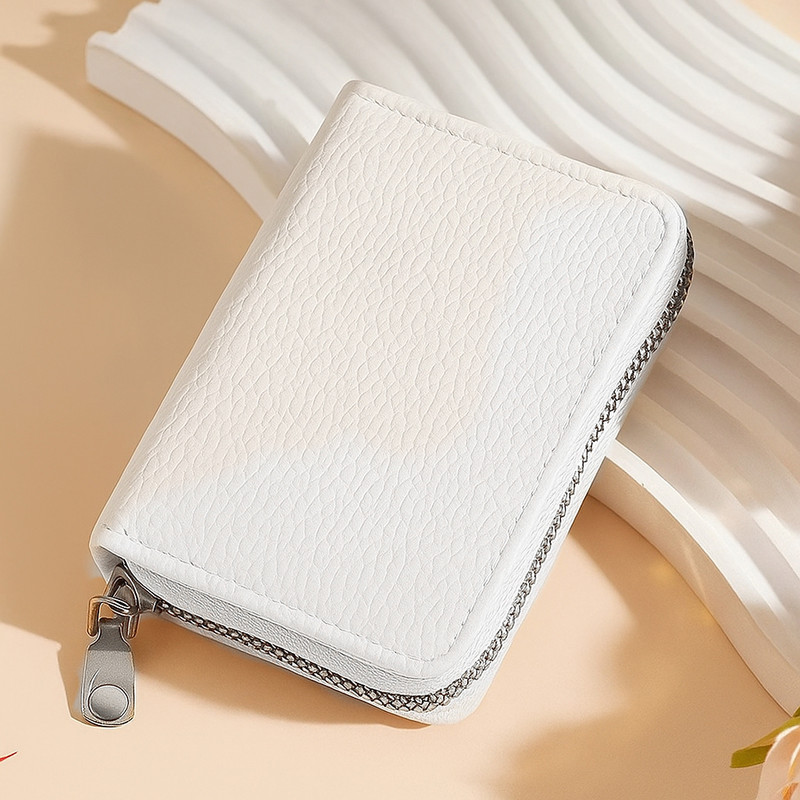 Dressberry Women White Artificial Leather Card Holder(9 Card Slots)