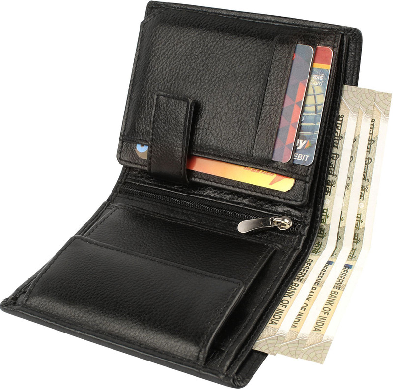 G & H Men Formal, Travel Brown Genuine Leather Wallet(12 Card Slots)