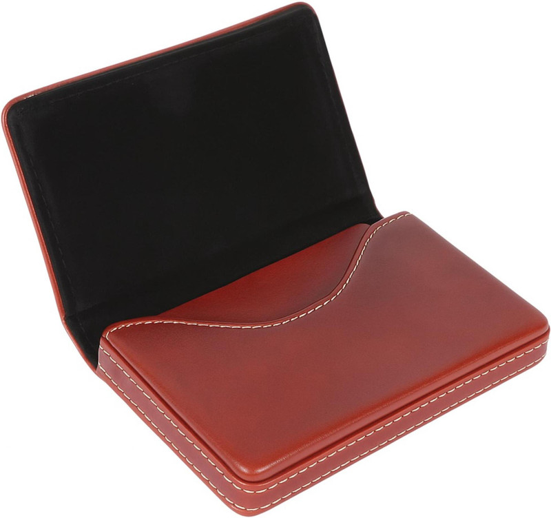 WILDHORN Men Black Genuine Leather Card Holder(8 Card Slots)