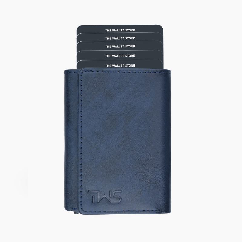 SKINBULL Men Casual, Formal Blue Genuine Leather Wallet(8 Card Slots)