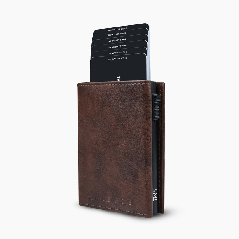 WILD NAPA Men Brown Genuine Leather Wallet(8 Card Slots)