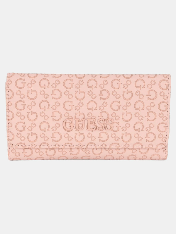 GUESS Women Casual Pink Fabric Wrist Wallet(6 Card Slots)