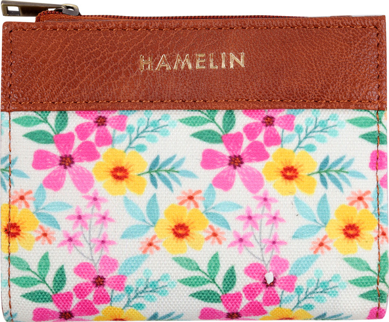 Hamelin Women Multicolor Canvas Money Clip(3 Card Slots)