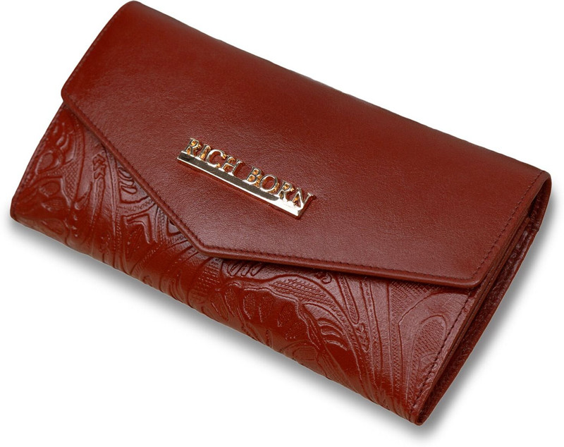 Rich Born Women Trendy Tan Genuine Leather Wallet