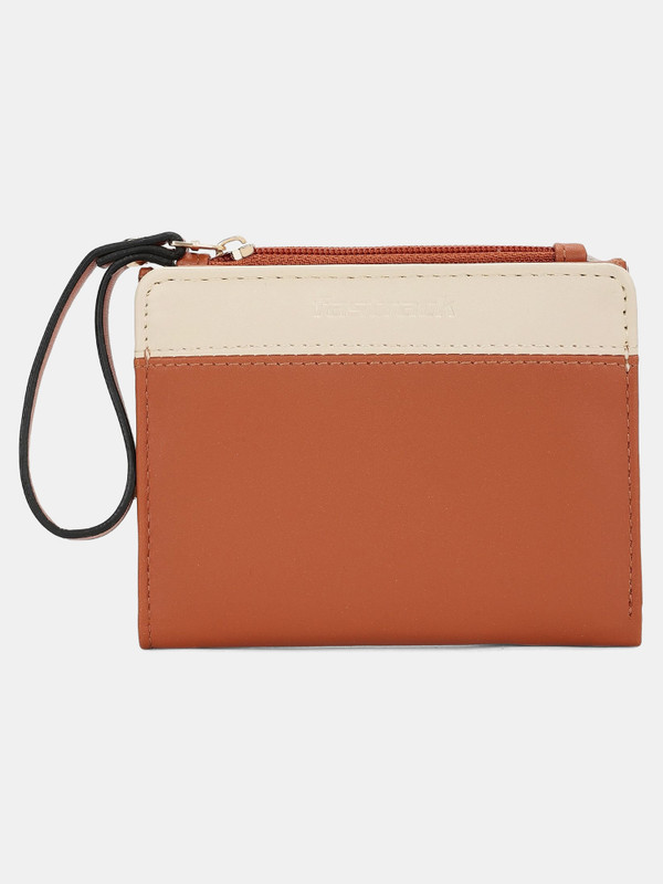 Fastrack Women Casual Tan Fabric Wallet