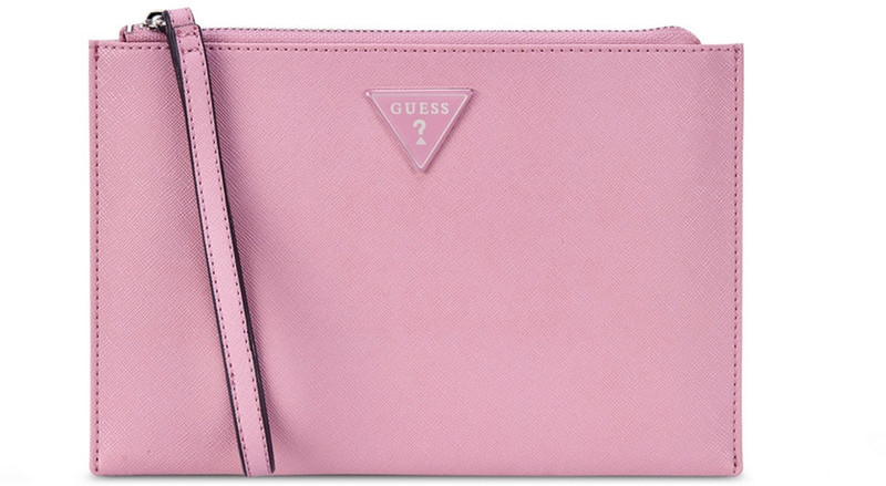 GUESS Women Casual Pink Fabric Wrist Wallet(6 Card Slots)