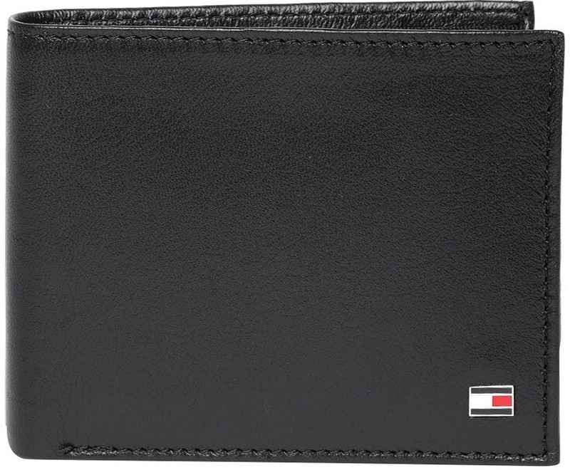 TOMMY HILFIGER Men Casual, Formal Black Genuine Leather Wallet(4 Card Slots)