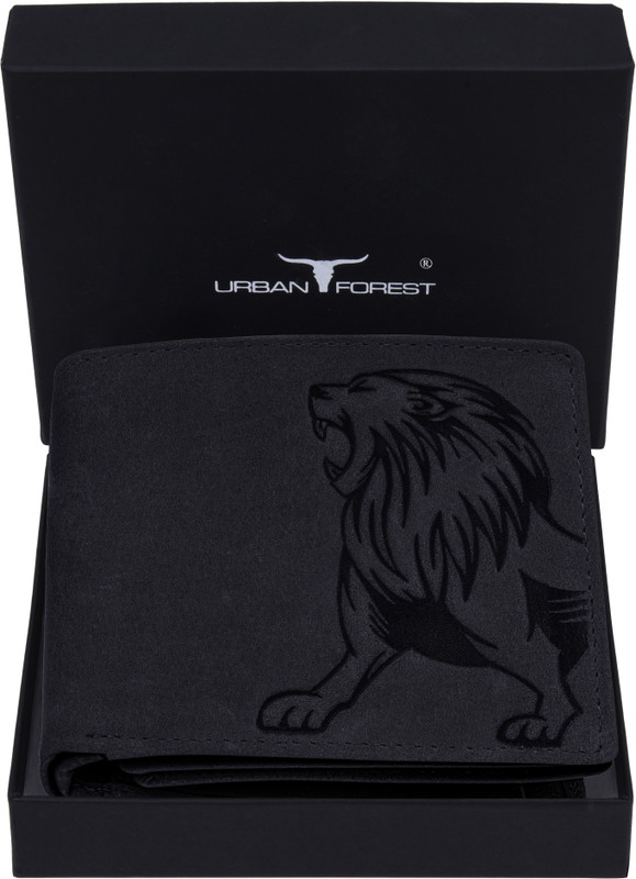 URBAN FOREST Men Casual, Formal, Travel, Trendy Black Genuine Leather Wallet(6 Card Slots)