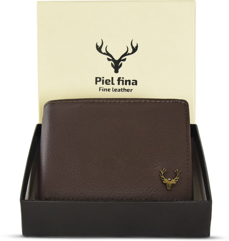 Skin Hunt Men Formal, Evening/Party, Formal Brown Genuine Leather Wallet(6 Card Slots)