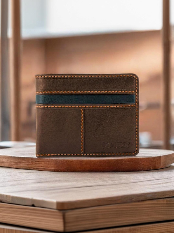 HRX by Hrithik Roshan Men Casual Brown Genuine Leather Wallet(8 Card Slots)
