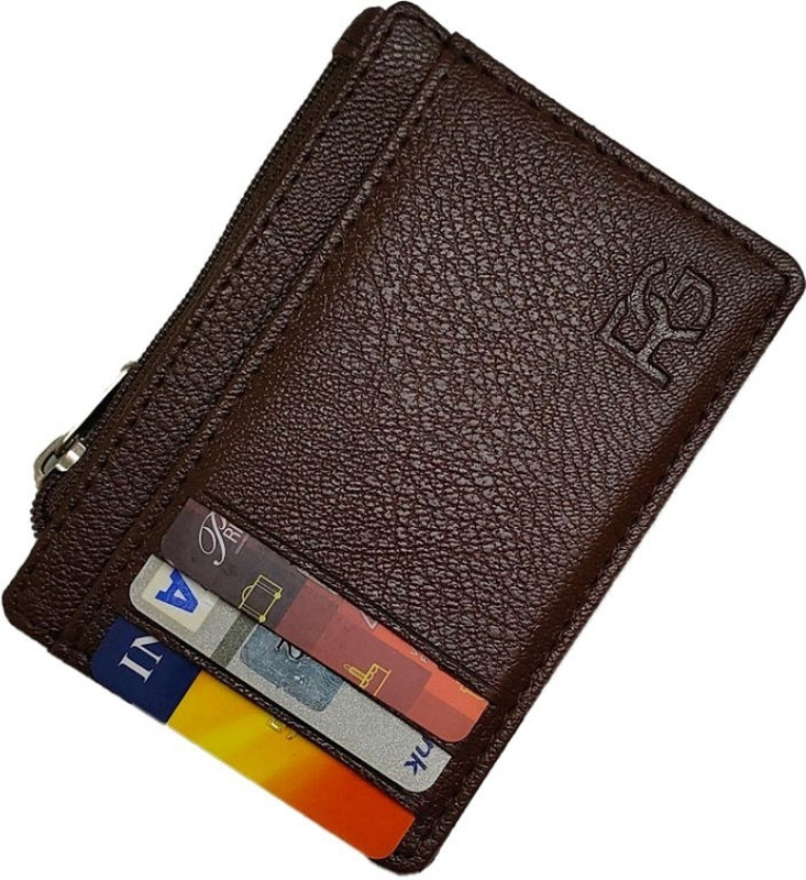 RURAL CRAFT 4 Card Holder(Set of 1, Brown)
