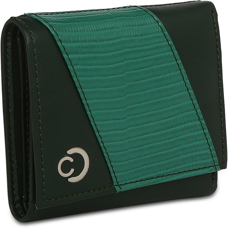 Caprese Women Casual Green Artificial Leather Wallet(3 Card Slots)