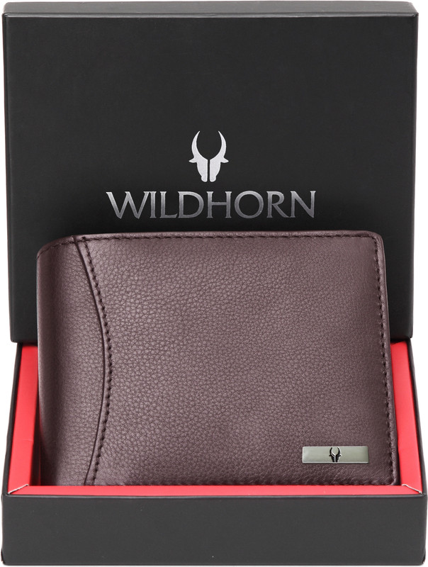 WILDHORN Men Casual Green Genuine Leather Wallet(9 Card Slots)