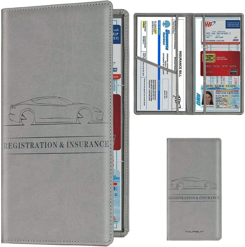 JELLEX Car Document Holder with Magnetic Closure Vehicle Registration(Multicolor)
