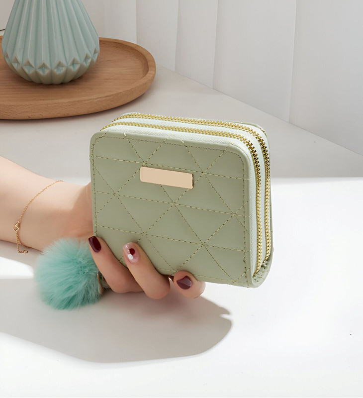 SYGA Girls Casual, Formal Green Artificial Leather Wallet(2 Card Slots)