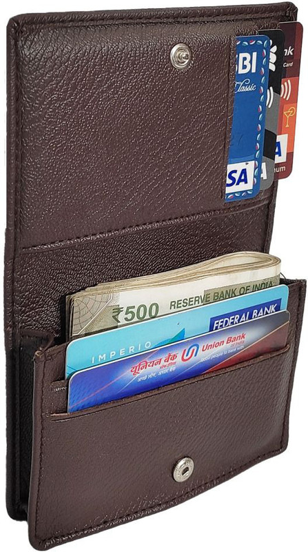 RAGE GAZE Men & Women Brown Artificial Leather Card Holder(5 Card Slots)