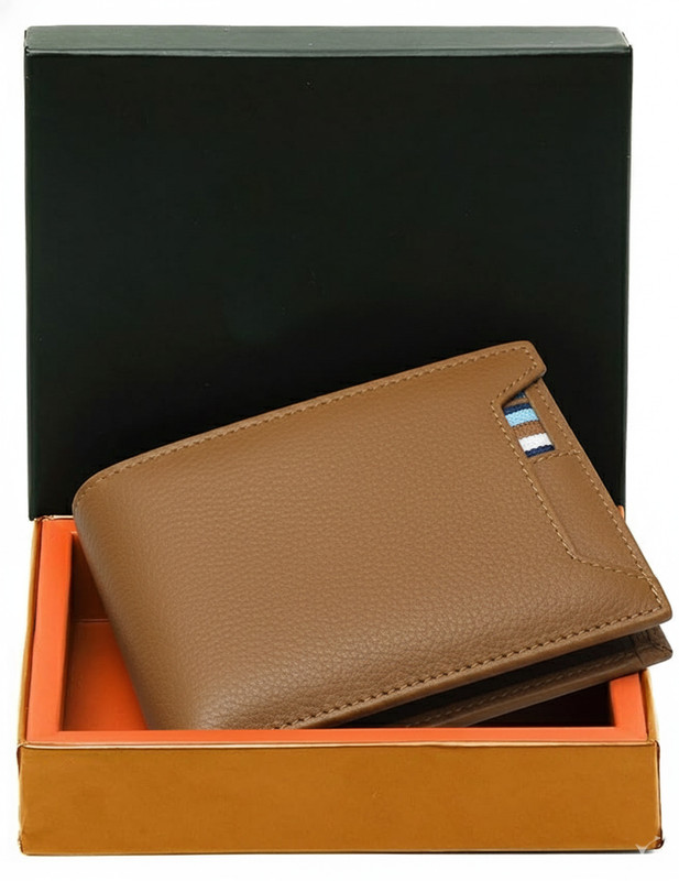 Daller Men & Women Casual, Ethnic, Evening/Party, Formal, Travel, Trendy Brown, White Genuine Leather, Plastic, Artificial Leather, Denim Wallet(10 Card Slots)