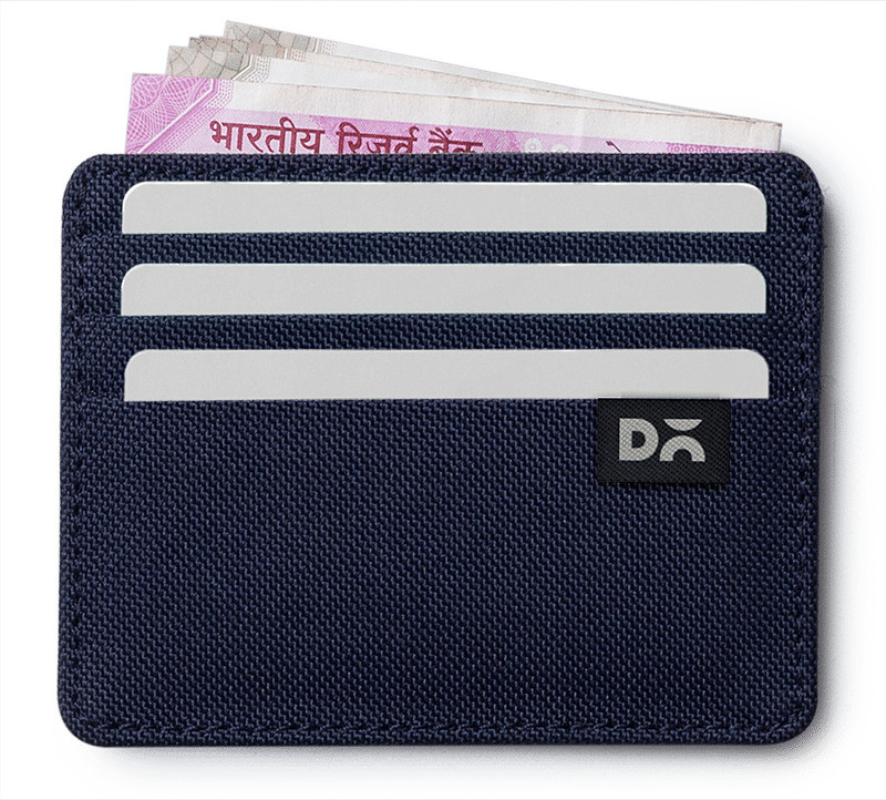 DailyObjects Women Formal Black Canvas Wallet(4 Card Slots)