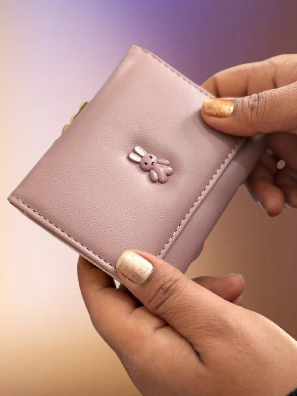 ARTISHI Women Casual Pink Canvas Wallet(3 Card Slots)