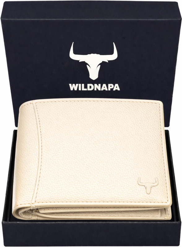 WILD NAPA Men Blue Genuine Leather Wallet(6 Card Slots)