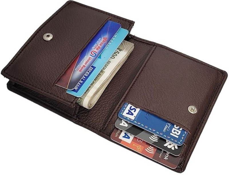 MENSCH Men & Women Casual Brown Artificial Leather Card Holder(15 Card Slots)